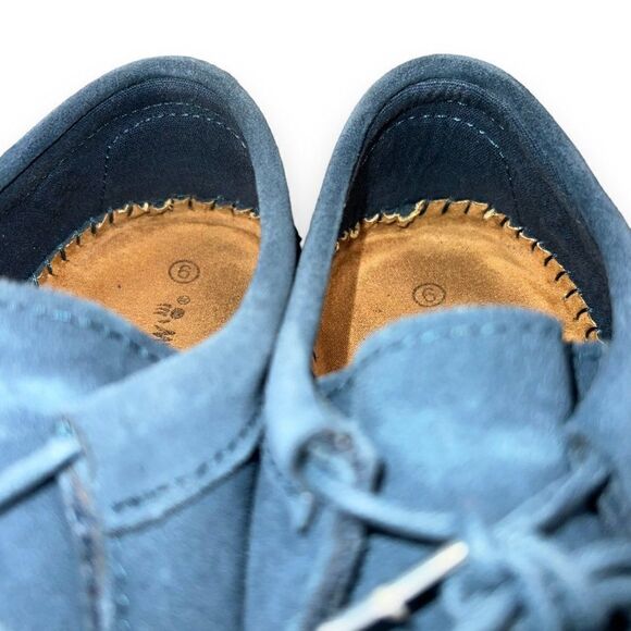 Bearpaw Ellen Cow Suede Moc Shoes Slate Blue 1971W Women's 9 - Picture 11 of 11